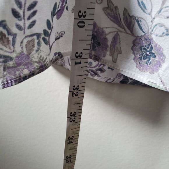 Free People Rain Or Shine Lace Up Mini Dress Ivory Paisley Womens XS - Picture 13 of 15